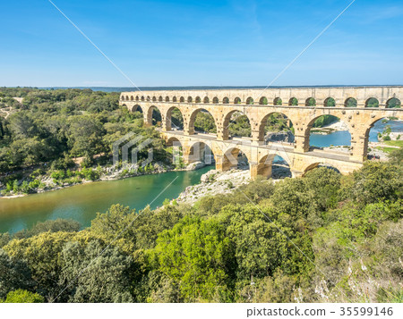 Pont du Gard in Nimes, France Pont du Gard in Nimes, France 35599146
