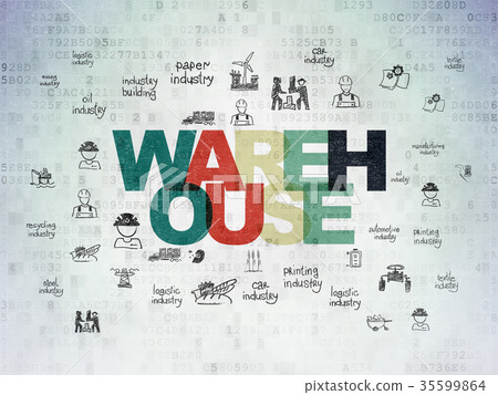 Industry concept: Warehouse on Digital Data Paper 35599864