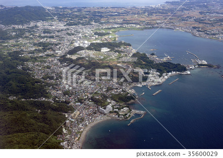 神奈川縣橫須賀市佐島附近的鳥瞰圖 35600029
