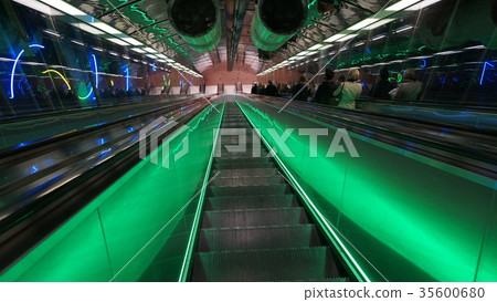 Escalator to the underground home in Helsinki, Finland Escalator to the underground home in Helsinki, Finland 35600680