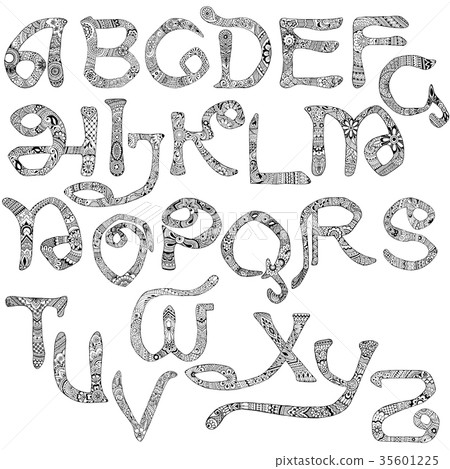 decorated Latin alphabet decorated Latin alphabet 35601225