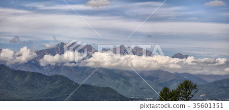 Hakuba mountain range seen from Azumino 35601351