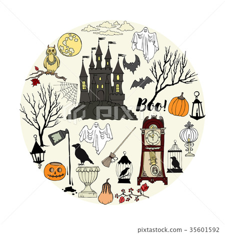 Halloween decorations background Halloween decorations background 35601592