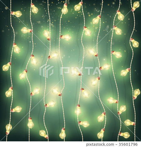 Garlands Christmas decorations lights background 35601796