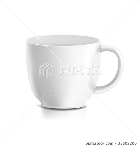White Mug Vector. 3D Realistic Ceramic Coffee, Tea 35602200