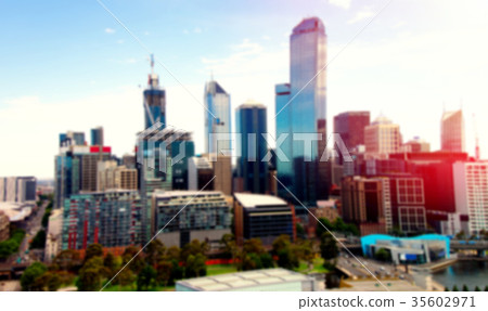 Unfocused view of the city 35602971