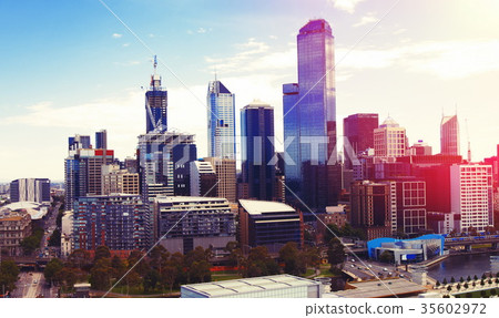 Melbourne city center view, Australia 35602972