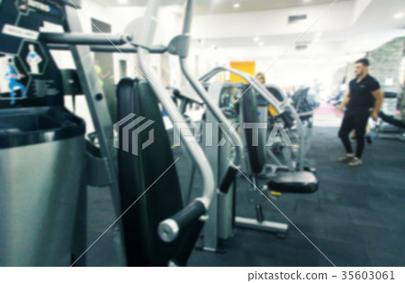 Blurred unfocused background of the gym picture 35603061