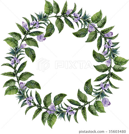 Watercolor sesame wreath Watercolor sesame wreath 35603480