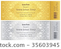 Gold and silver theater ticket 35603945