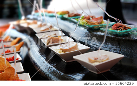 Food for cocktail on wedding party 35604229