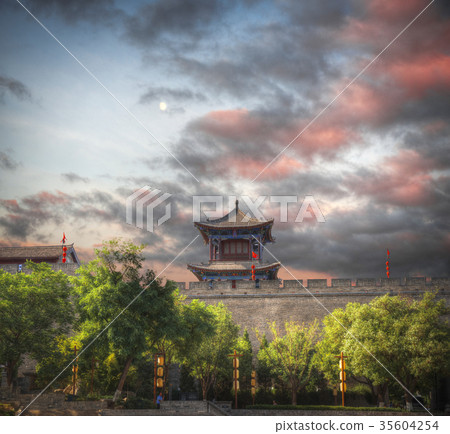 Xian city wall. 35604254