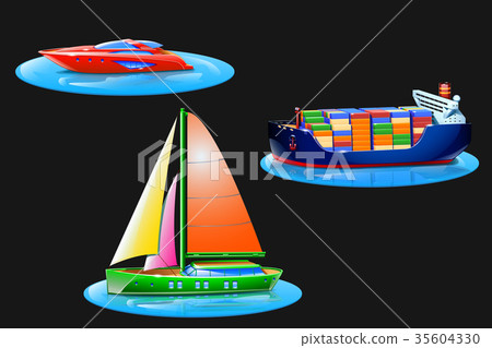 set with boats 35604330