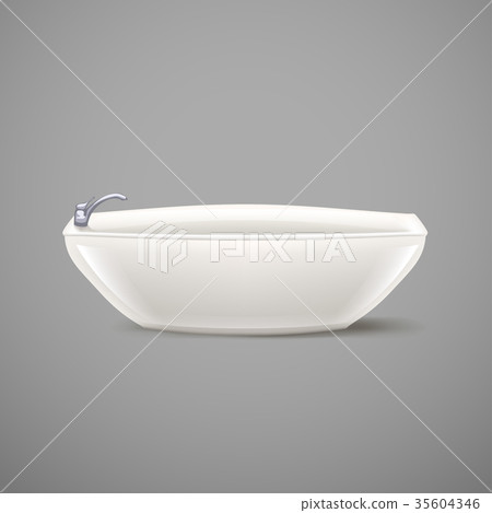 bath tube on grey 35604346