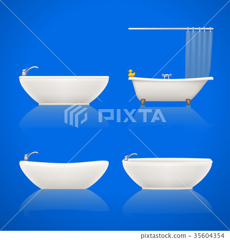 bathtubes set on white 35604354
