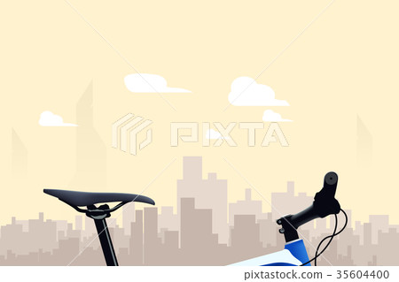 bicycle city silhouette bicycle city silhouette 35604400