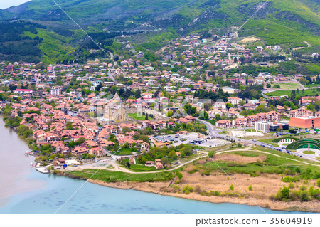 Mtskheta, Georgia and rivers Mtkvari and Aragvi 35604919