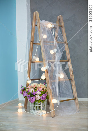 Studio interier decoration with flowers  35605103