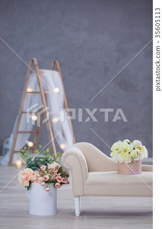 Studio interier decoration with flowers  35605113