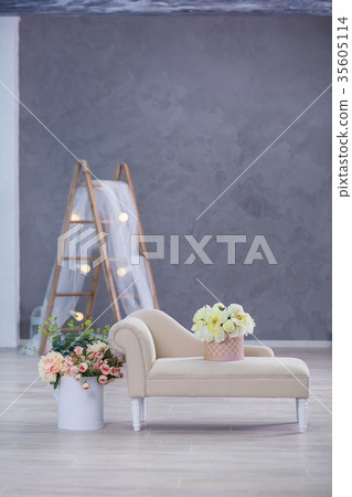 Studio interier decoration with flowers  35605114