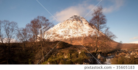 River Coupall and river Etive. mountain Stob Dearg River Coupall and river Etive. mountain Stob Dearg 35605183