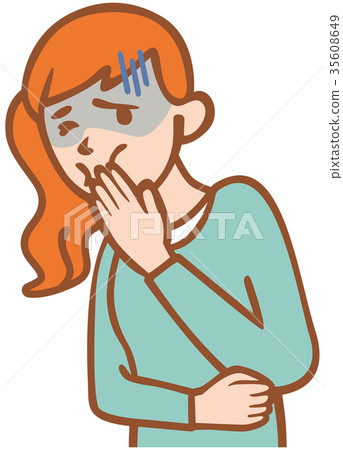 Young woman nausea Young woman nausea 35608649