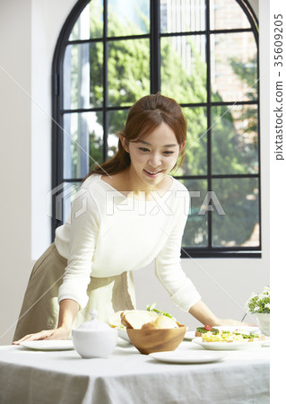 少婦，生活，桌設置 35609205