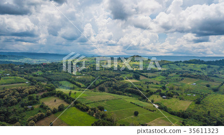 An aerial view of Agricultural area An aerial view of Agricultural area 35611323