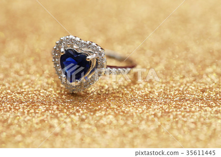 ring blue gemstone heart,Love Valentine day 35611445