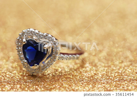 ring blue gemstone heart,Love Valentine day 35611454