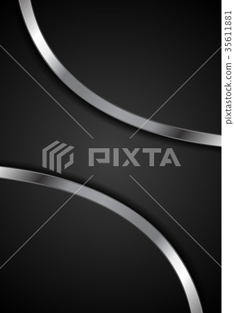 Black background with silver wavy stripes - Stock Illustration ...