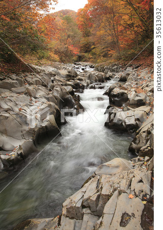 Nakatsugawa valley back ground Kitashiobara village 35613032