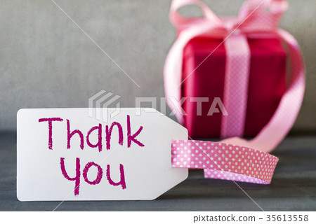 Pink Gift, Label, Text Thank You Pink Gift, Label, Text Thank You 35613558