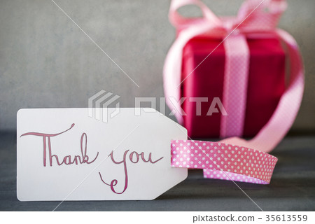 Pink Gift, Calligraphy, Text Thank You Pink Gift, Calligraphy, Text Thank You 35613559