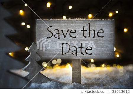 White Christmas Tree, Text Save The Date White Christmas Tree, Text Save The Date 35613613
