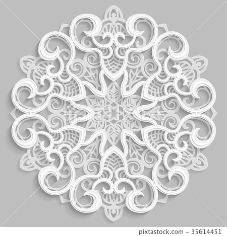 Lace 3D mandala, round pattern Lace 3D mandala, round pattern 35614451
