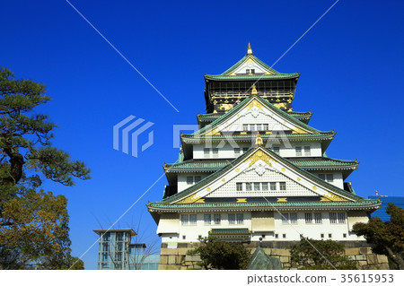 日本風景 大阪 大阪城 照片 大阪城 城堡 城堡塔樓 首頁 照片 日本