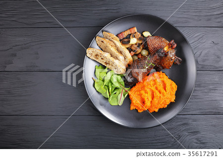 tasty chicken stew with pumpkin puree tasty chicken stew with pumpkin puree 35617291