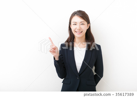 Female employee with a smile Female employee with a smile 35617389