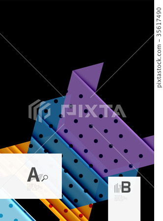 Colorful abstract shapes background 35617490