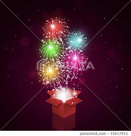Multicolor Fireworks From Box - Stock Illustration [35617852] - PIXTA