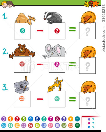 maths subtraction game with animals maths subtraction game with animals 35618258