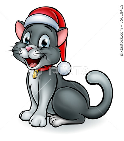 Santa Hat Christmas Cat Santa Hat Christmas Cat 35618415