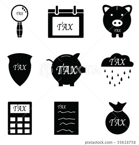 tax icon set-插圖素材 [35618758] - PIXTA圖庫