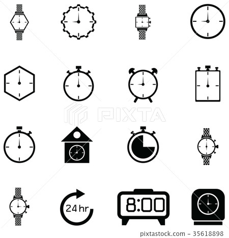 watch icon set 35618898