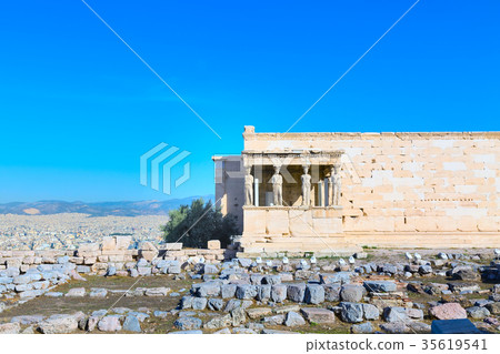 Acropolis, Erechtheum Temple in Athens, Greece 35619541