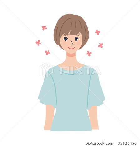 Young woman smile illustration Young woman smile illustration 35620456