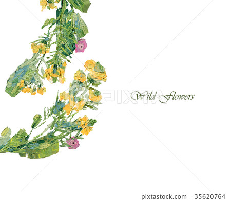 Oil painting of wild flowers 35620764