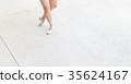 ballet right foot stand and left foot point 35624167