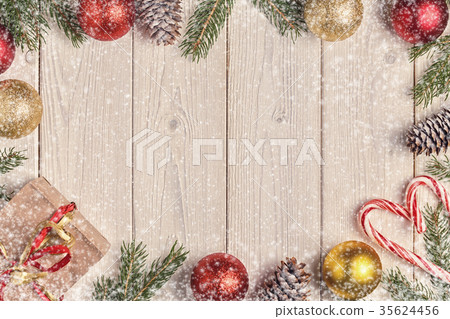 Christmas gift boxes and fir tree 35624456